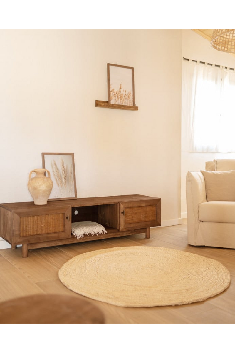 Solid Wood 2-Door TV Cabinet | Decowood Olivia | Oroatrade.com