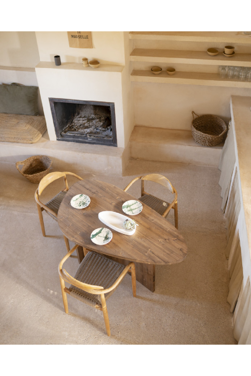 Organic-Shaped Wooden Dining Table | Decowood Mur | Oroatrade.com