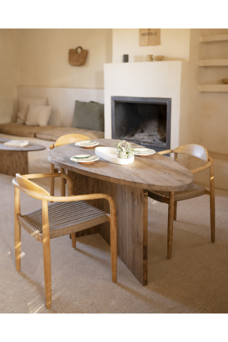 Organic-Shaped Wooden Dining Table | Decowood Mur | Oroatrade.com