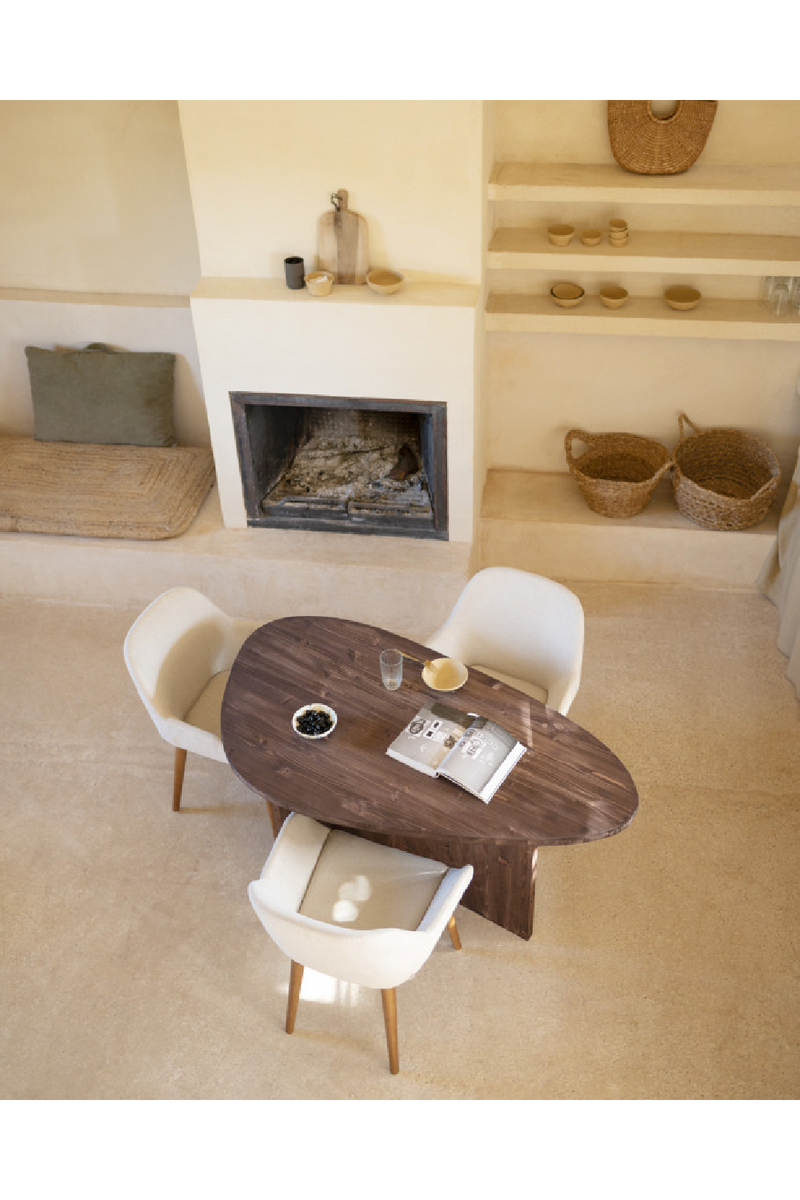 Organic-Shaped Wooden Dining Table | Decowood Mur | Oroatrade.com