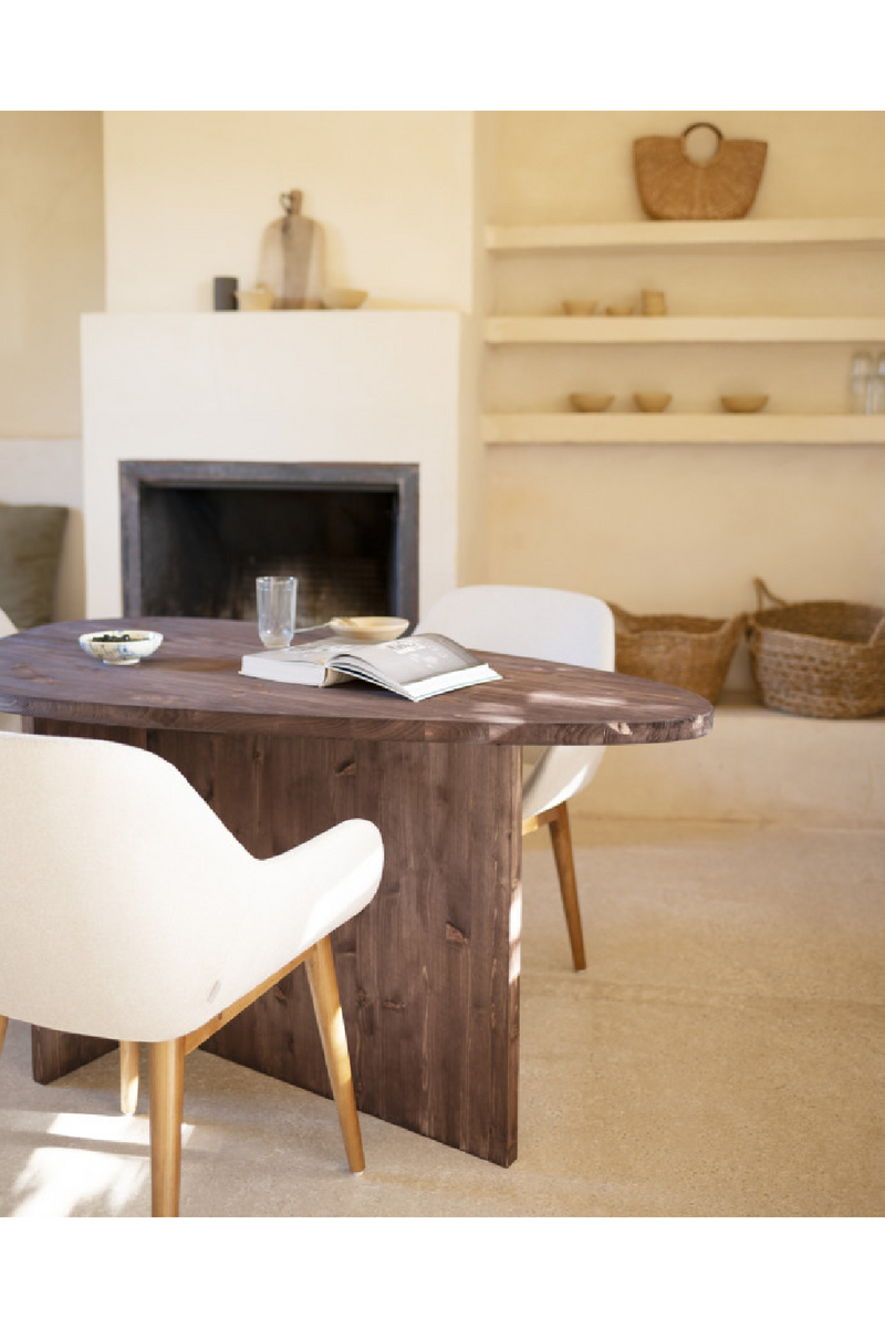 Organic-Shaped Wooden Dining Table | Decowood Mur | Oroatrade.com