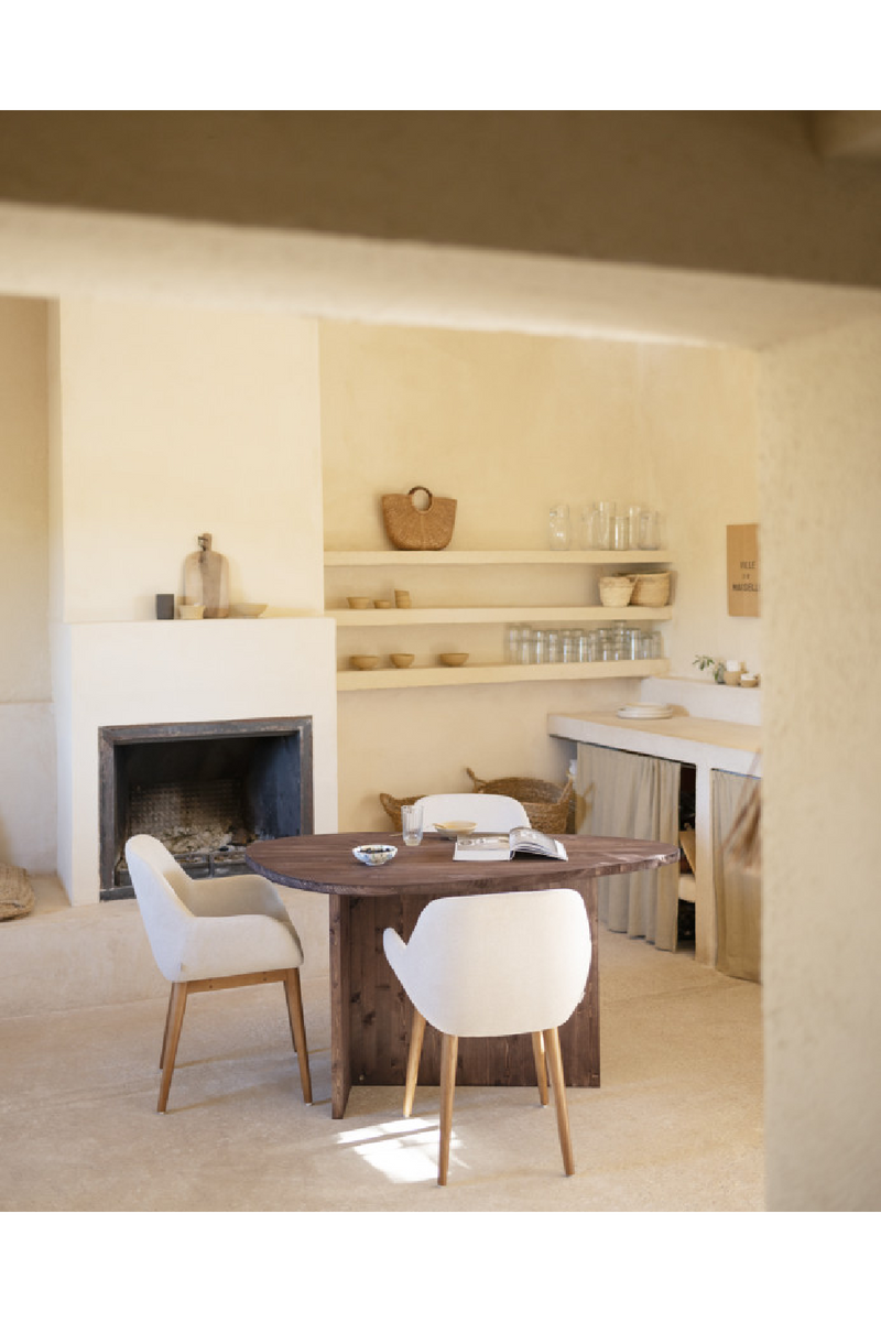 Organic-Shaped Wooden Dining Table | Decowood Mur | Oroatrade.com