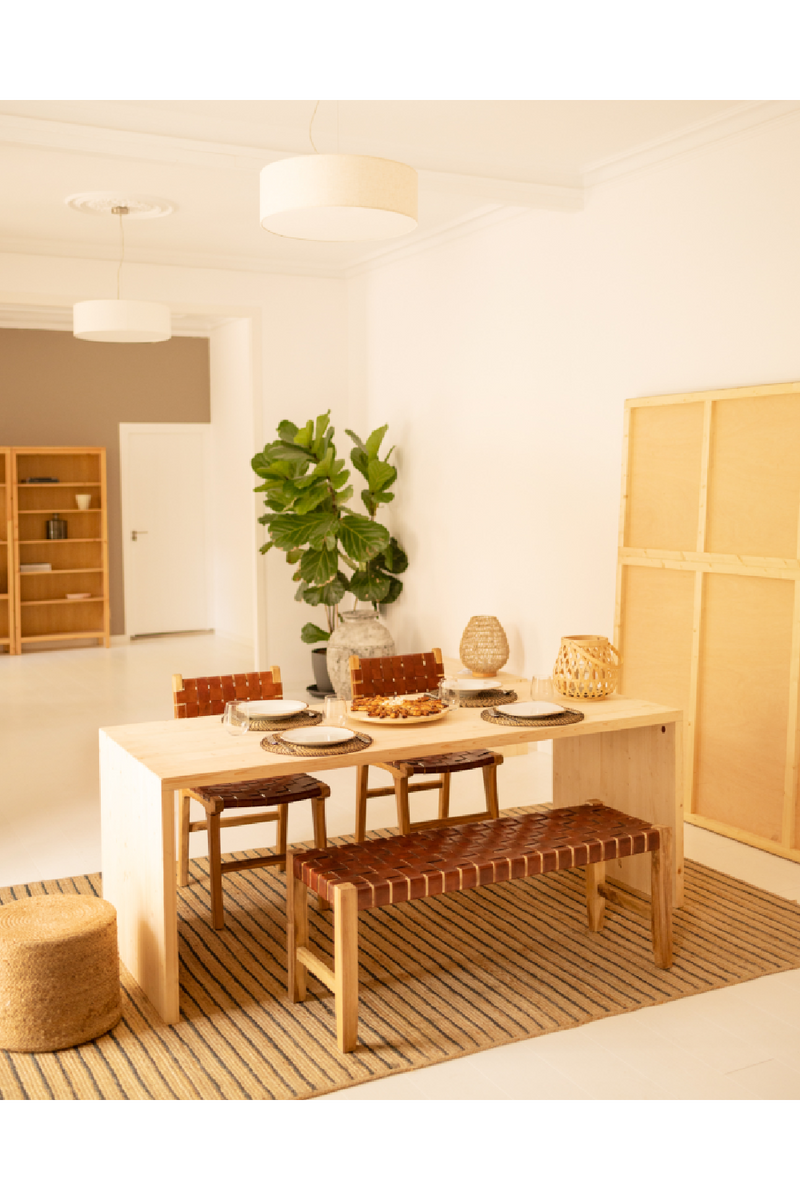 Angular Solid Wood Dining Table | Decowood Telva | Oroatrade.com