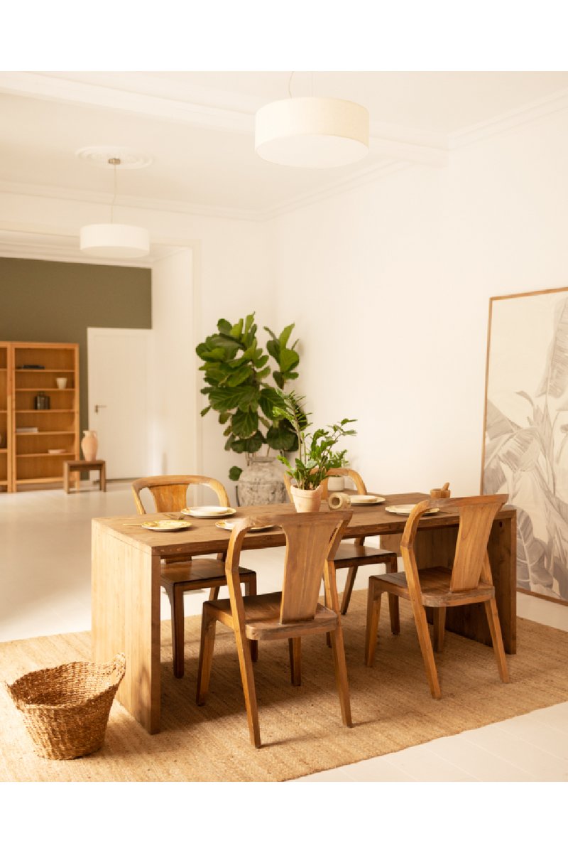 Angular Solid Wood Dining Table | Decowood Telva | Oroatrade.com