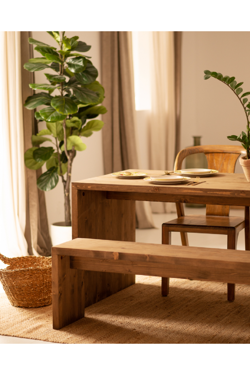 Angular Solid Wood Dining Table | Decowood Telva | Oroatrade.com