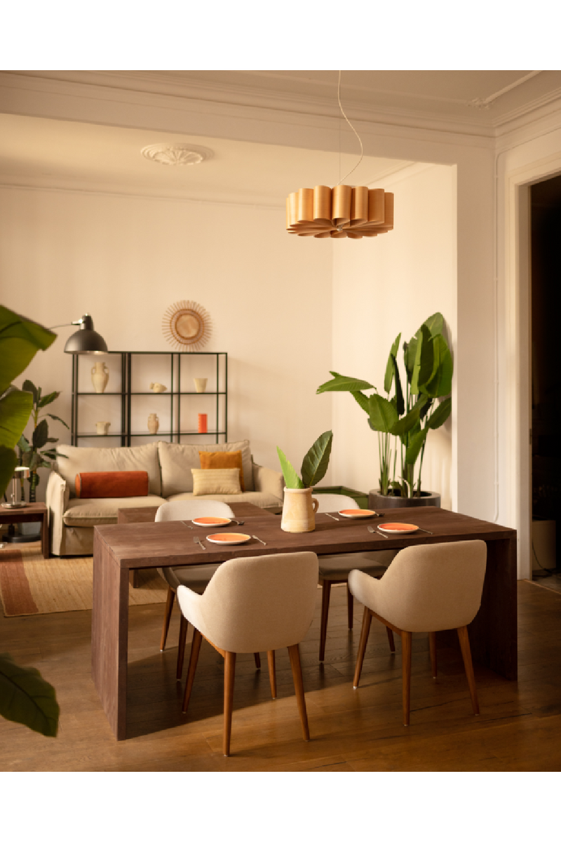 Angular Solid Wood Dining Table | Decowood Telva | Oroatrade.com
