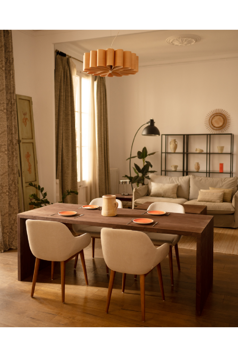 Angular Solid Wood Dining Table | Decowood Telva | Oroatrade.com