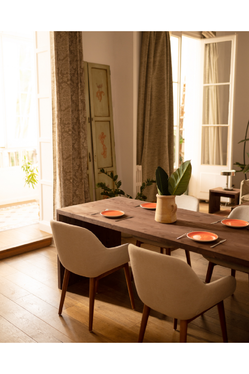 Angular Solid Wood Dining Table | Decowood Telva | Oroatrade.com