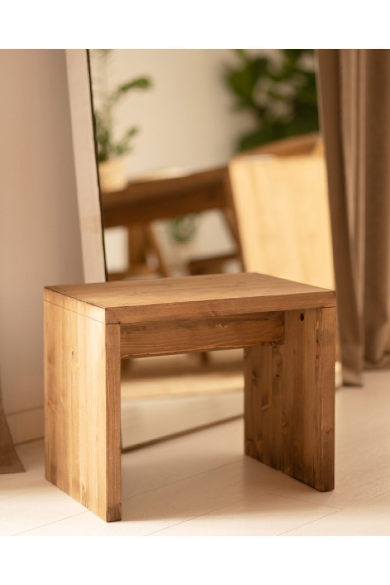 Angular Solid Wood Stool | Decowood Telva | Oroatrade.com