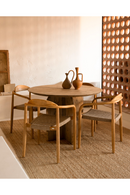 Round Solid Wood Dining Table | Decowood Bloom | Oroatrade.com