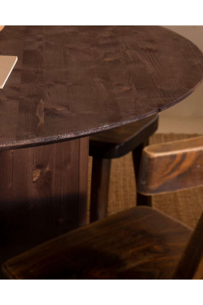 Round Solid Wood Dining Table | Decowood Bloom | Oroatrade.com