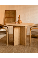 Round Solid Wood Dining Table | Decowood Bloom | Oroatrade.com