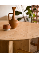 Round Solid Wood Dining Table | Decowood Bloom | Oroatrade.com