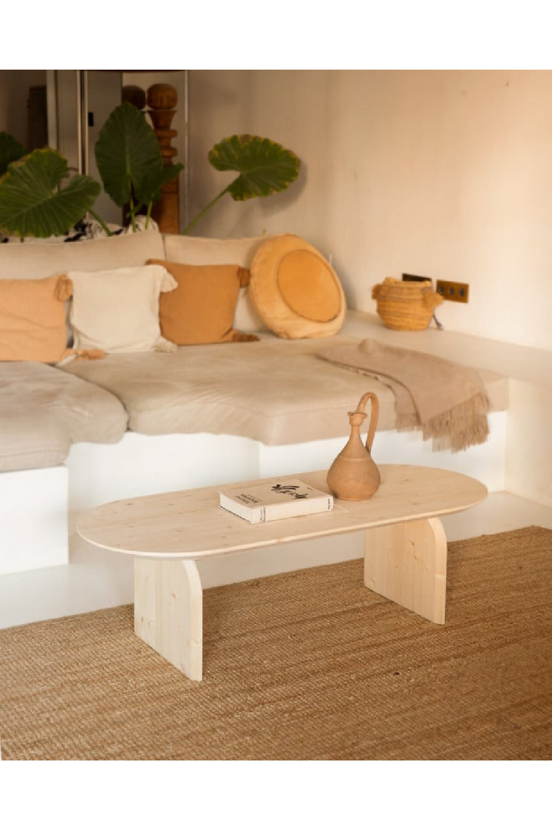 Wooden Oval Coffee Table | Decowood Bloom | Oroatrade.com
