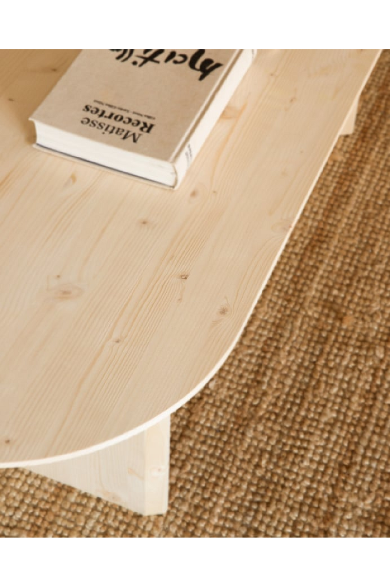Wooden Oval Coffee Table | Decowood Bloom | Oroatrade.com