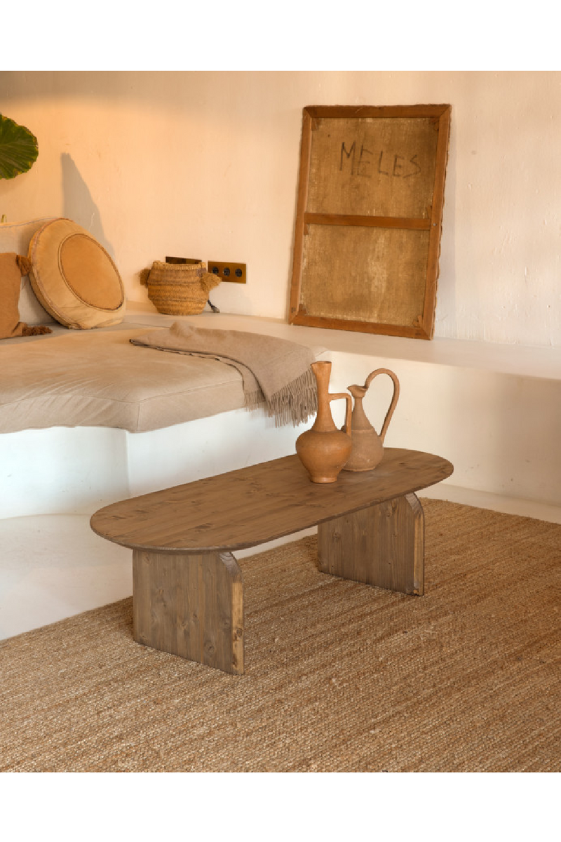 Wooden Oval Coffee Table | Decowood Bloom | Oroatrade.com