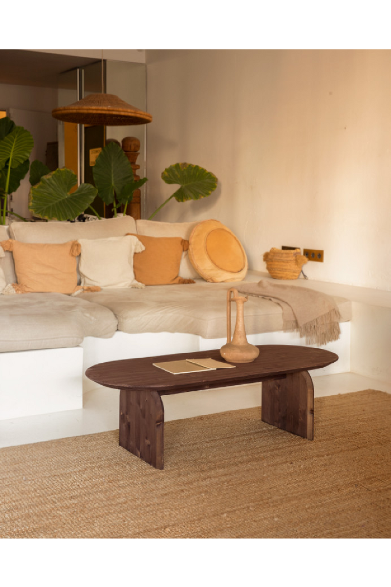 Wooden Oval Coffee Table | Decowood Bloom | Oroatrade.com