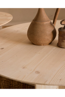 Varnished Wood Round Coffee Table | Decowood Bloom | Oroatrade.com