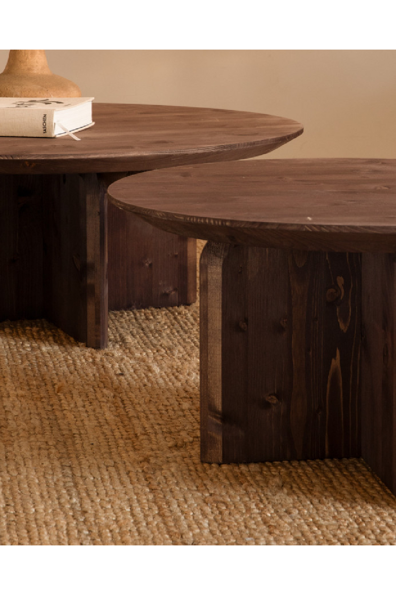Round Solid Wood Coffee Table | Decowood Bloom | Oroatrade.com
