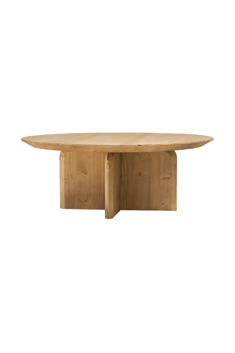 Round Solid Wood Coffee Table | Decowood Bloom | Oroatrade.com