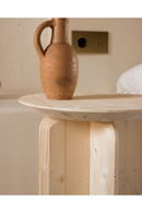 Round Solid Wood Side Table | Decowood Bloom | Oroatrade.com