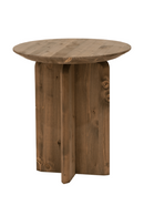 Round Solid Wood Side Table | Decowood Bloom | Oroatrade.com