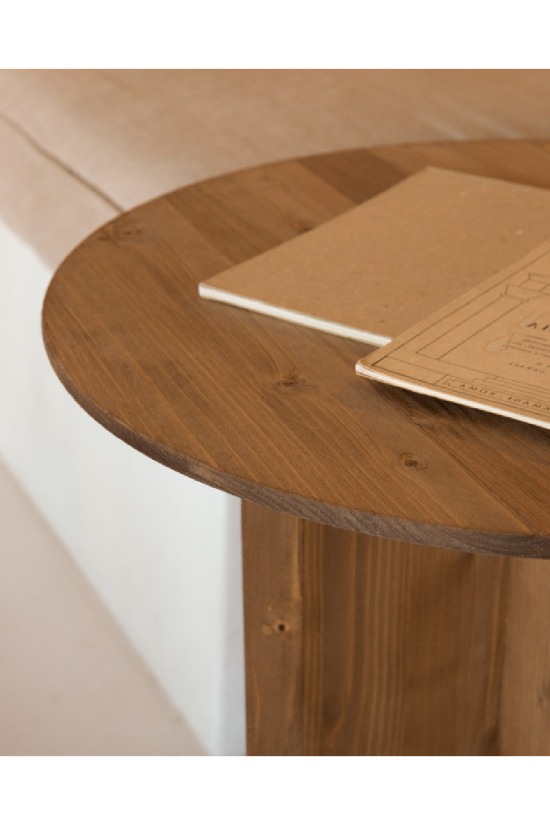 Round Solid Wood Side Table | Decowood Bloom | Oroatrade.com