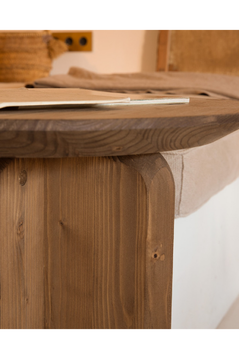 Round Solid Wood Side Table | Decowood Bloom | Oroatrade.com