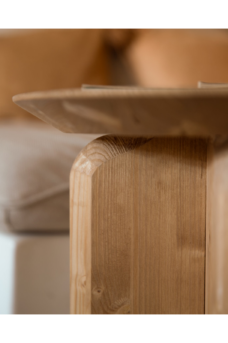 Round Solid Wood Side Table | Decowood Bloom | Oroatrade.com
