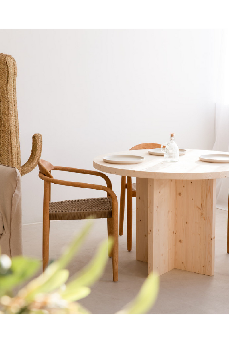 Japandi Round Dining Table | Decowood Tokyo | Oroatrade.com
