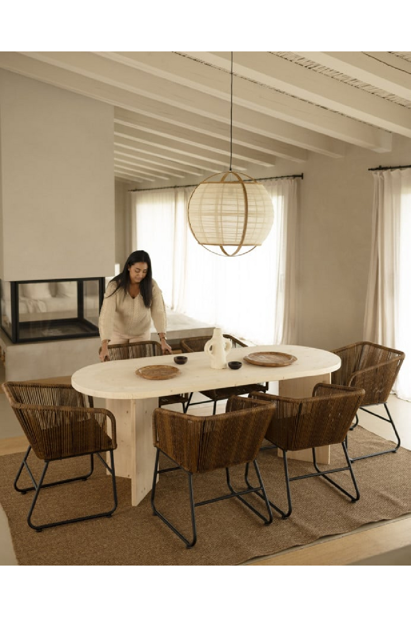 Oval Wood Dining Table | Decowood Osaka | Oroatrade.com