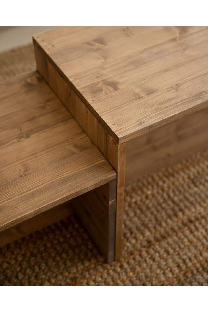 Cantilevered Solid Wood Coffee Tables (2) | Decowood Theo | Oroatrade.com