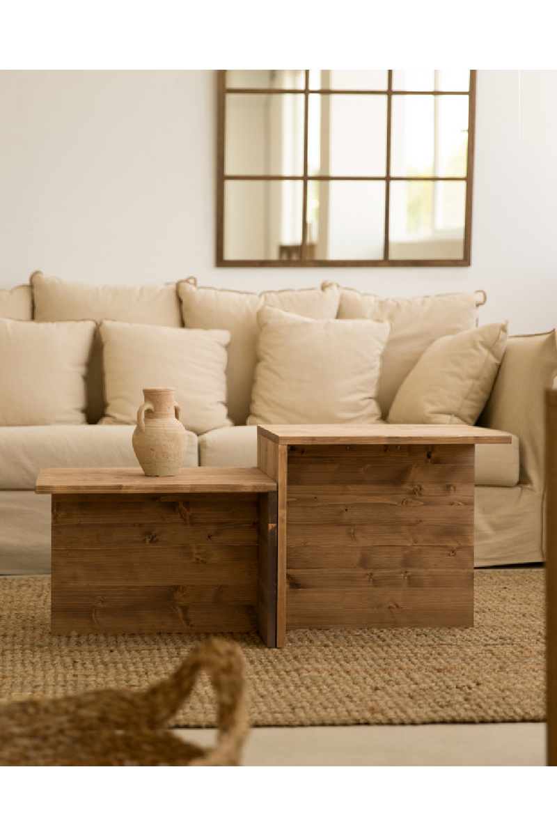 Cantilevered Solid Wood Coffee Tables (2) | Decowood Theo | Oroatrade.com