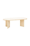 Oval Wood Coffee Table | Decowood Osaka