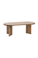 Oval Wood Coffee Table | Decowood Osaka