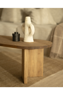 Oval Wood Coffee Table | Decowood Osaka