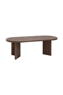 Oval Wood Coffee Table | Decowood Osaka