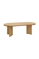 Oval Wood Coffee Table | Decowood Osaka