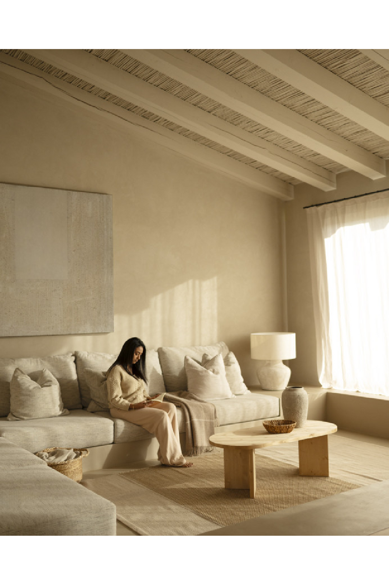 Oval Wood Coffee Table | Decowood Osaka