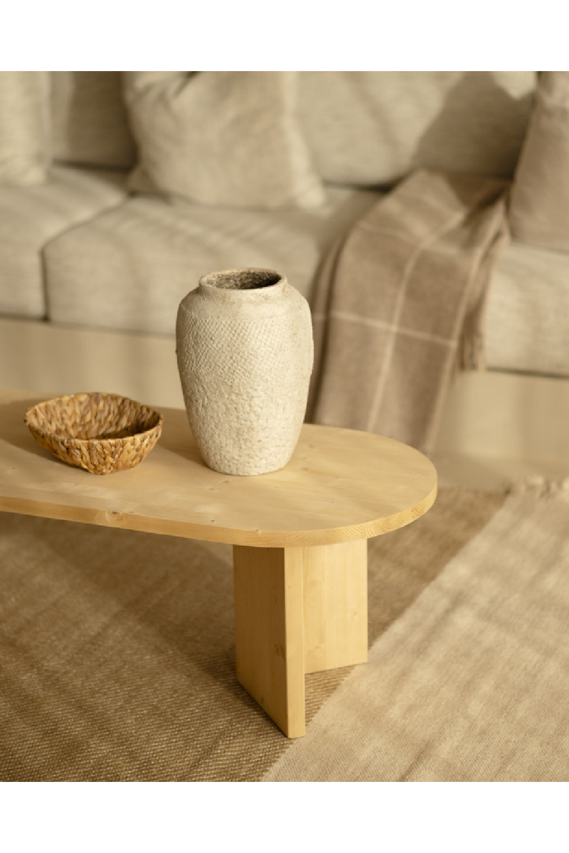 Oval Wood Coffee Table | Decowood Osaka