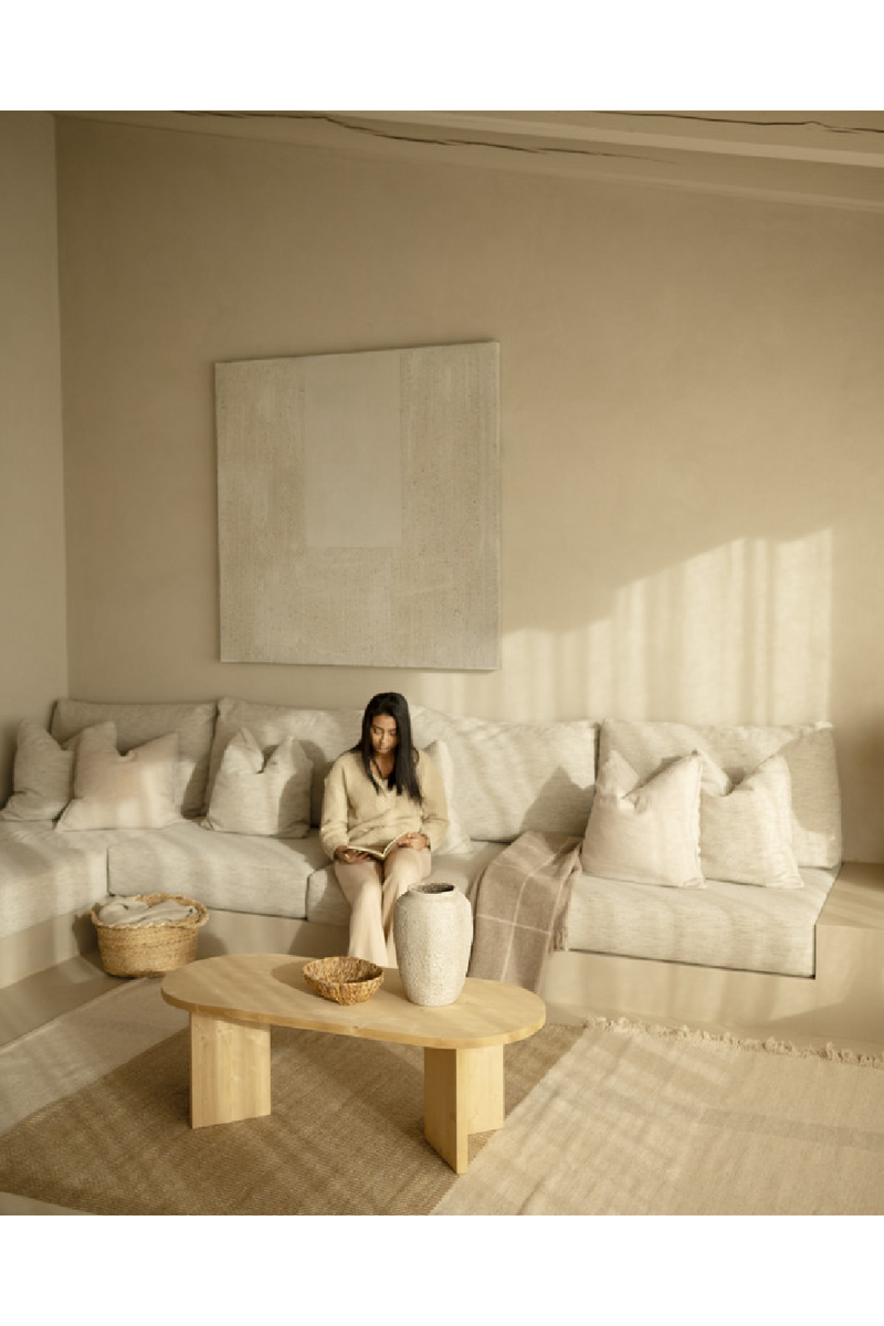 Oval Wood Coffee Table | Decowood Osaka
