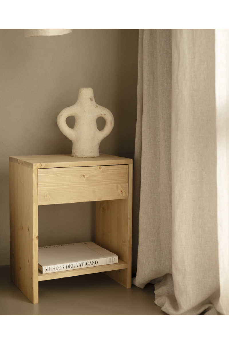 1-Drawer Wooden Bedside Table | Decowood Martina | Oroatrade.com