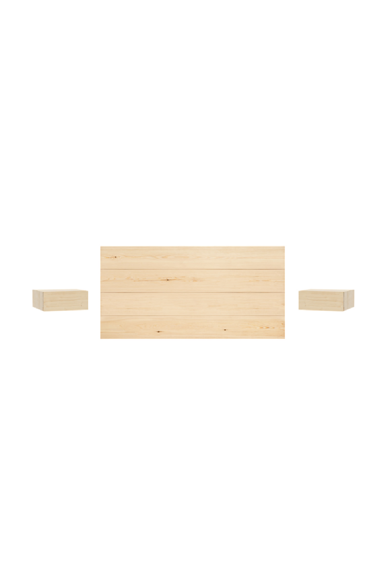 Wooden Headboard and Floating Table | Decowood Flandes + Ingrid | Oroatrade.com