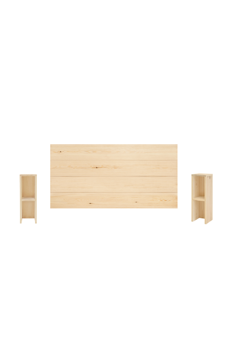 Wooden Headboard and Bedside Table | Decowood Flandes + Lina | Oroatrade.com