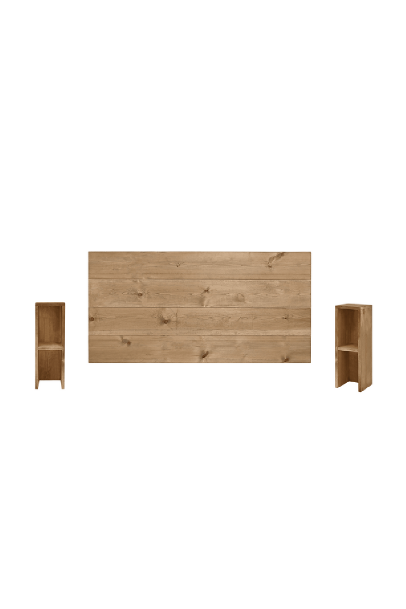 Wooden Headboard and Bedside Table | Decowood Flandes + Lina | Oroatrade.com