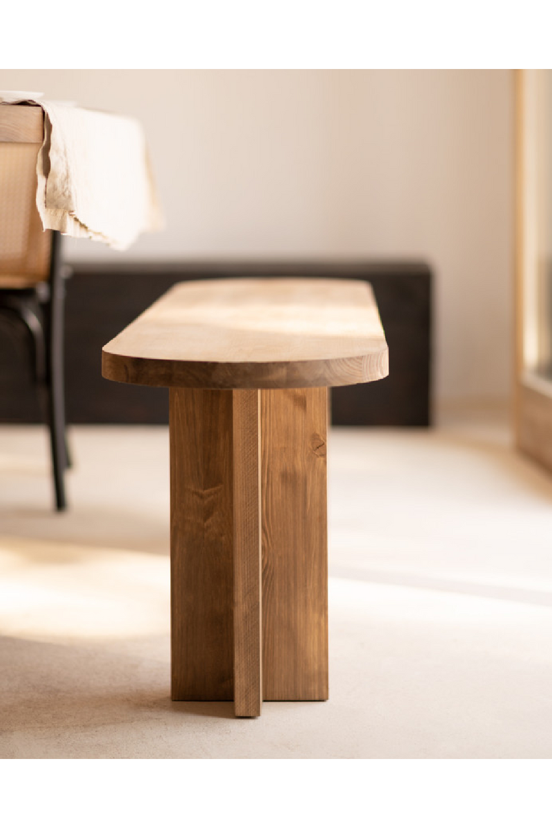 Oval Dining Table and Bench Set | Decowood Tokyo | Oroatrade.com