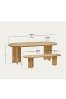 Oval Dining Table and Bench Set | Decowood Tokyo | Oroatrade.com