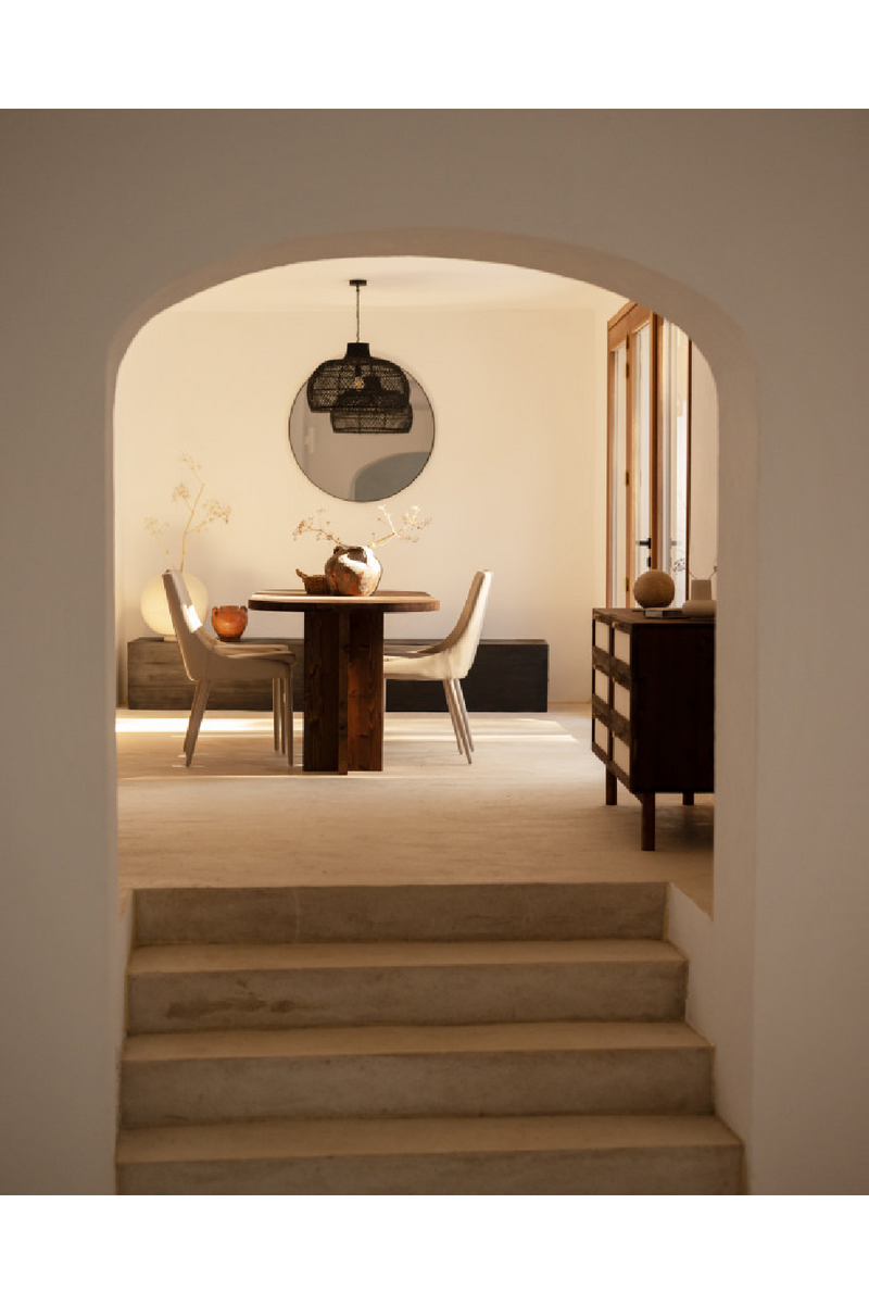 Oval Dining Table and Bench Set | Decowood Tokyo | Oroatrade.com