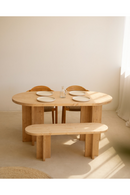 Oval Dining Table and Bench Set | Decowood Tokyo | Oroatrade.com