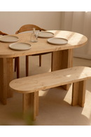 Oval Dining Table and Bench Set | Decowood Tokyo | Oroatrade.com